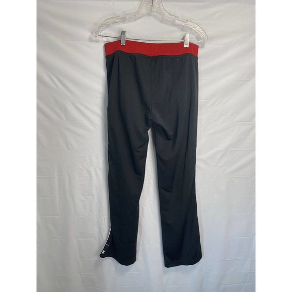 Vintage Y2K Nike Striped‎ Logo Black And Red Sweatpants Track pants Size Medium - Picture 2 of 3